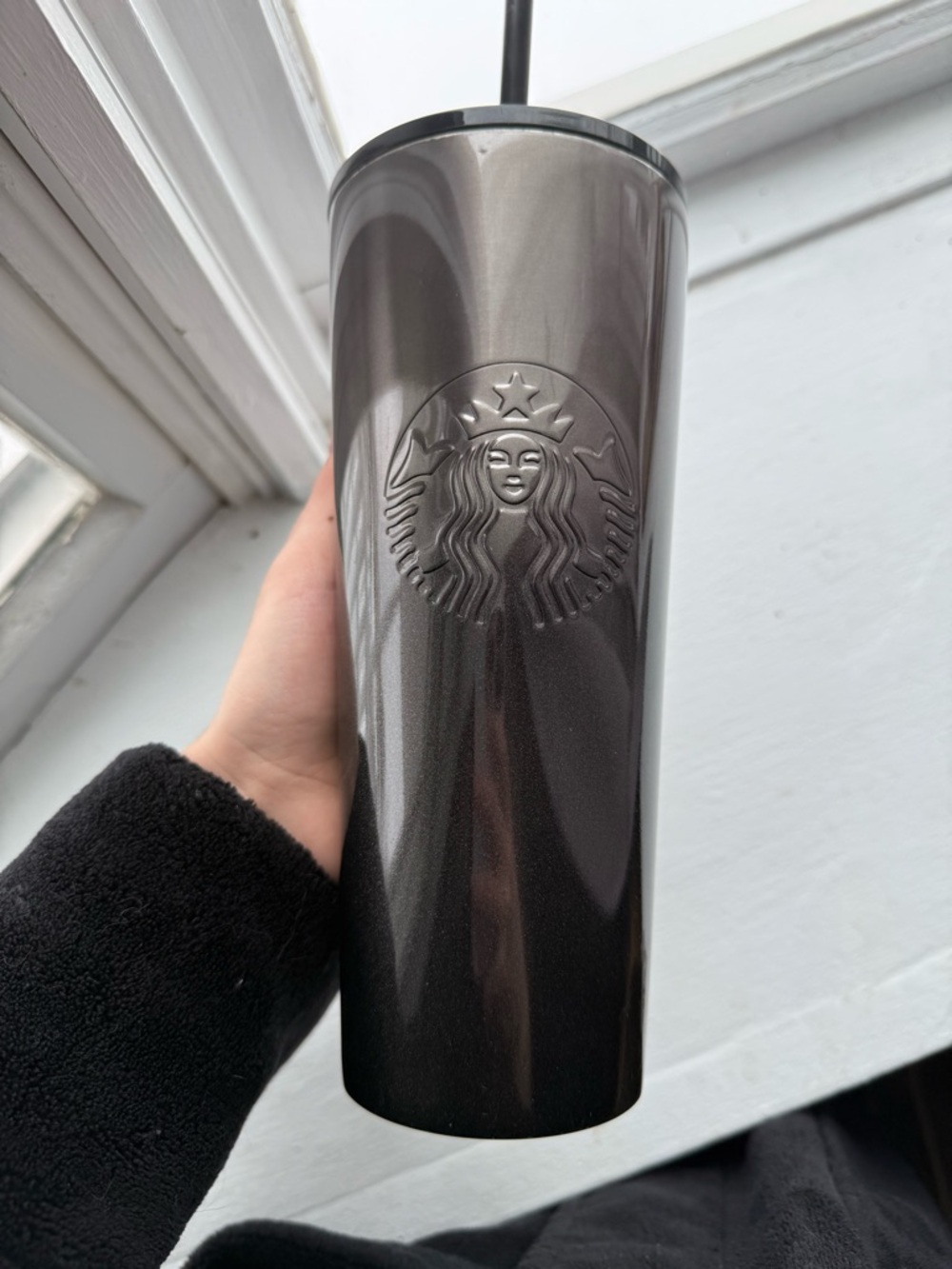 Starbucks 2019 Black Glitter Gradient Stainless Steel Cold Cup Tumbler Ombre